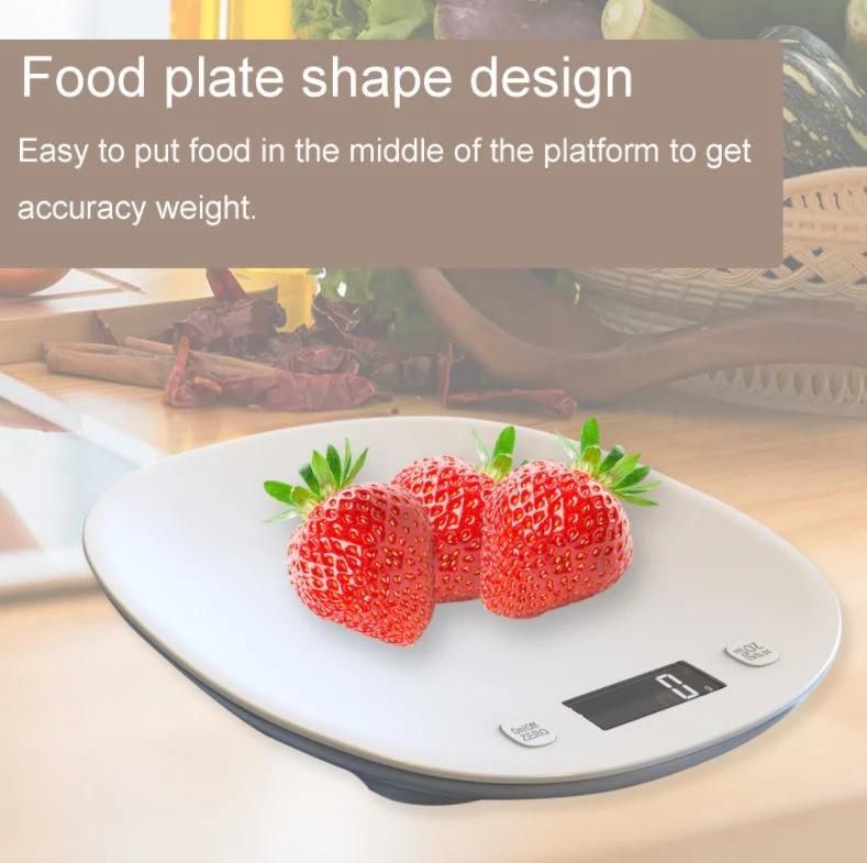 New 10kg Large Scale Dish-Shaped Concave Food Kitchen Scale
