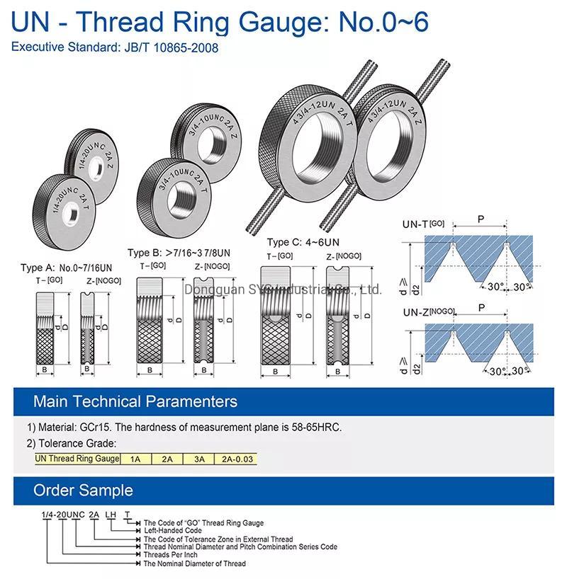 Taper NPT 60 Degree Un Thread Plug Ring Gauge