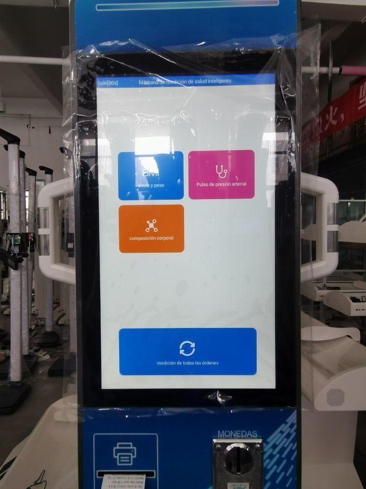 Hot Sale Custom Supporting Height and Weight Machine Body BMI Scale Machine with 19 Inch Ads Screen