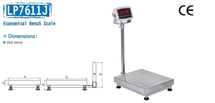 400mmx500mm Electronic Waterproof Manual Digital Weighing Bench Scale