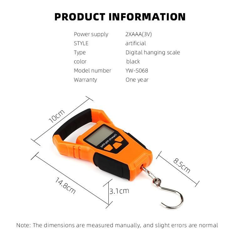 50kg Big Capacity Electronic Digital Measuring Length Weighing Fishing Scale