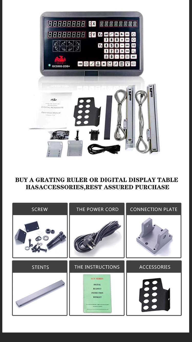 LED Display Dro Kits with Linear Glass Scales for EDM&Drilling