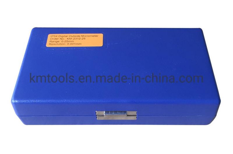 0-25mm IP54 Protection Degree Five Buttons Digital Outside Micrometer
