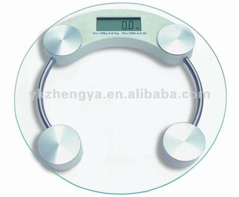 8mm Tempered Glass Platform Digital Bathroom Scale