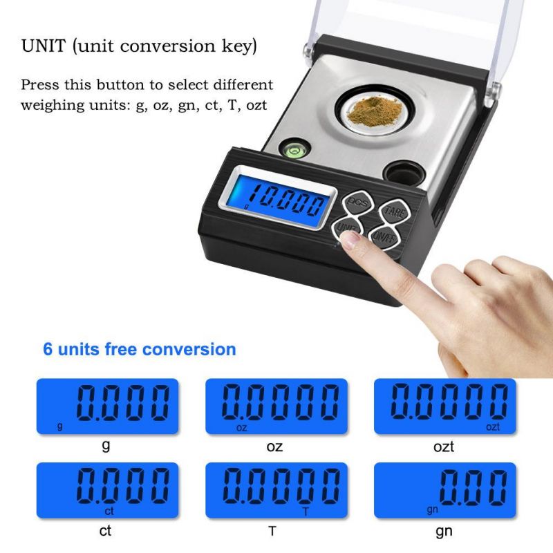 50g/0.001g High Precision Gem Stone Balance Electronic Scales