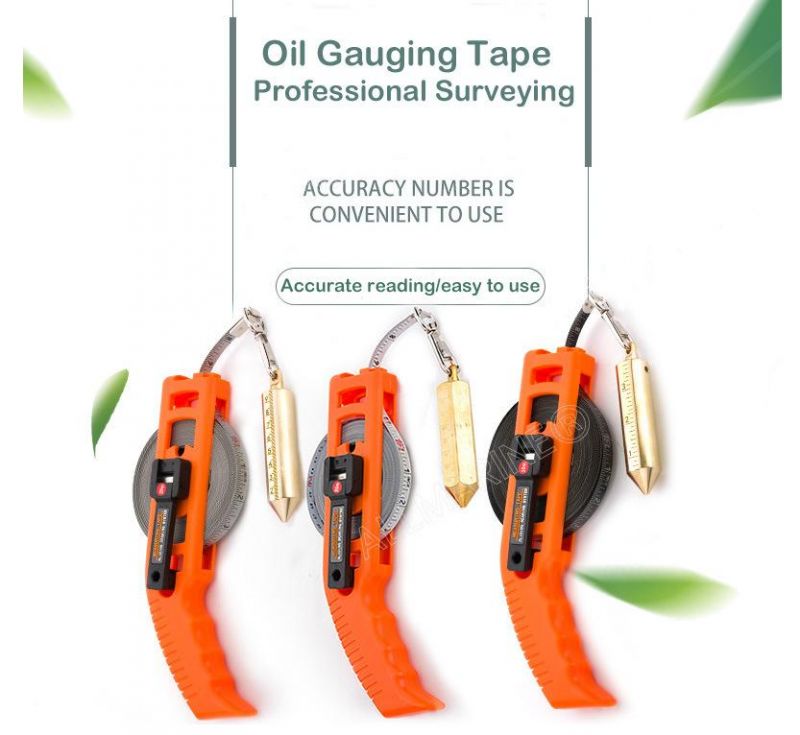 10m 15m 20m 30m 50m Stainless Steel Oil Gauging Dipping Tape Sounding  Depth Measure Gauging Measuring Tape