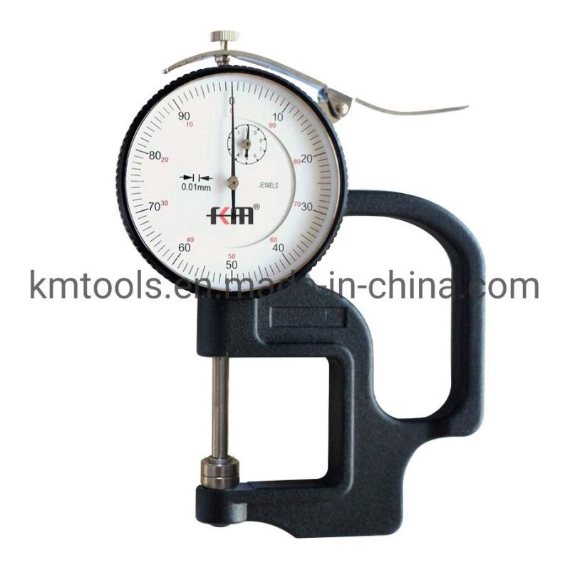 0-10mmx0.01mm Precision Dial Thickness Gauge with 30mm Measuring Depth