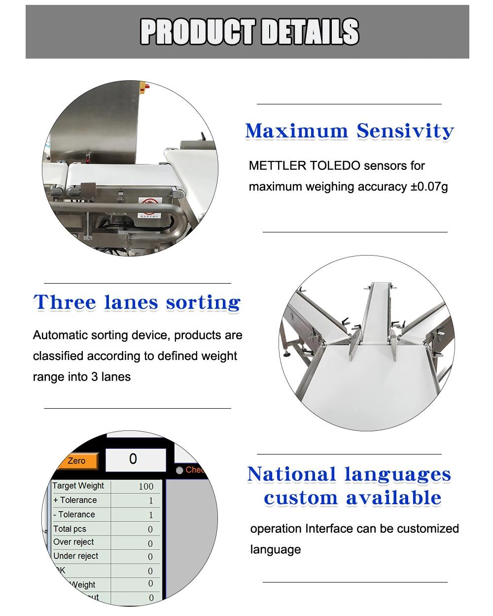 Dual Lines Marine Fish/ Oyster/Sea Cucumber/Scallop Weighing and Grading Machine