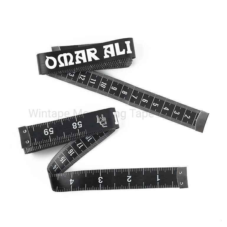 Custom Logo Portable Black Measuring Tools Soft Tape Measure