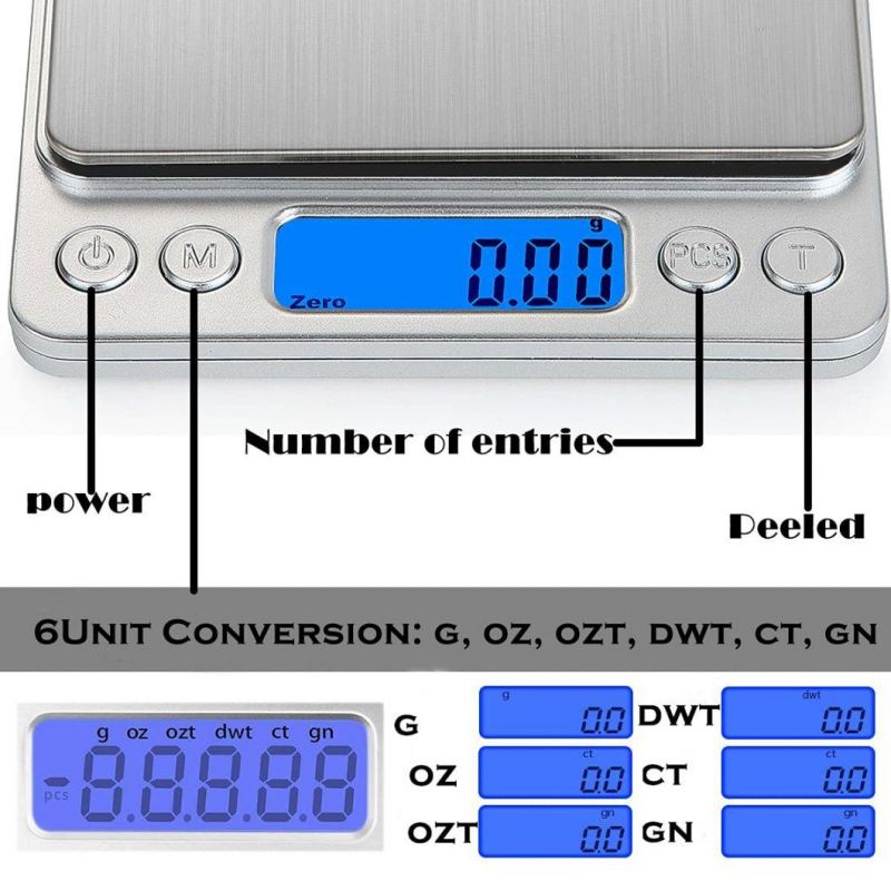 OEM 10kg Nutritional Coffee Electronic Scale Stainless Steel Pocket Food