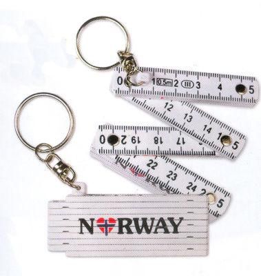0.5m Plastic Foldable Ruler with Custom Logo with Keychain