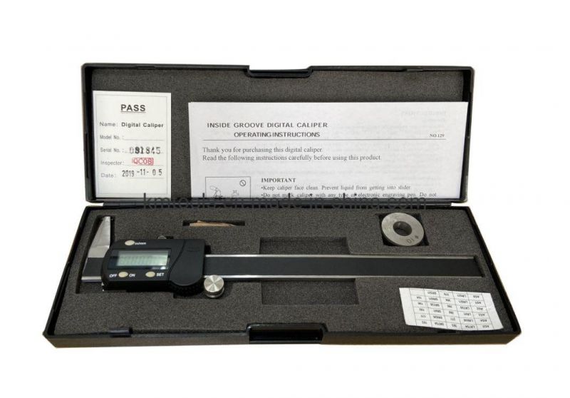 0-150mm/0-6′′ Inside Groove Digital Caliper with 0.01mm/0.0005′′ Resolution Measuring Tool