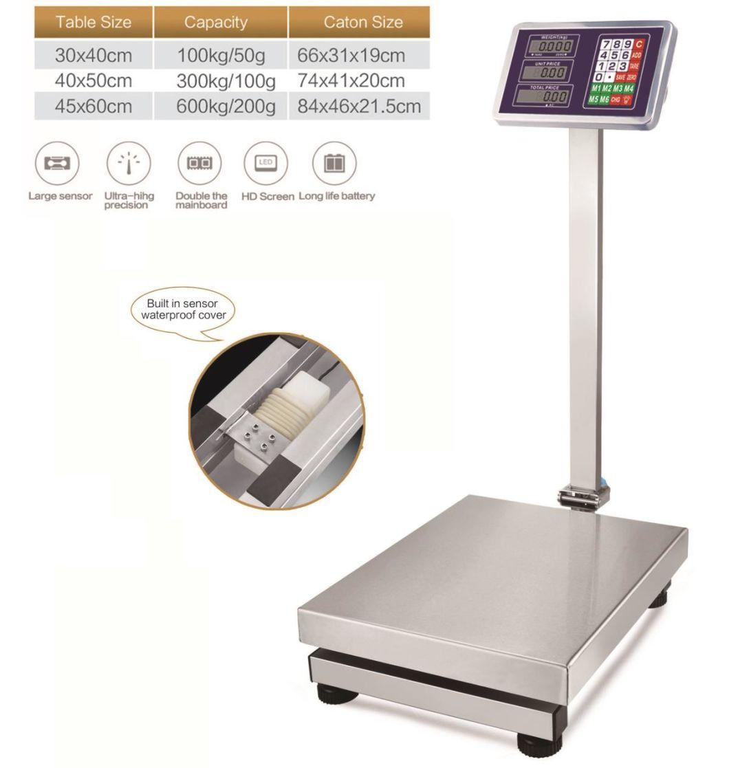 Factory Supply 60kg 100kg 150 Kg 200kg Digital Platform Scale for Weighting