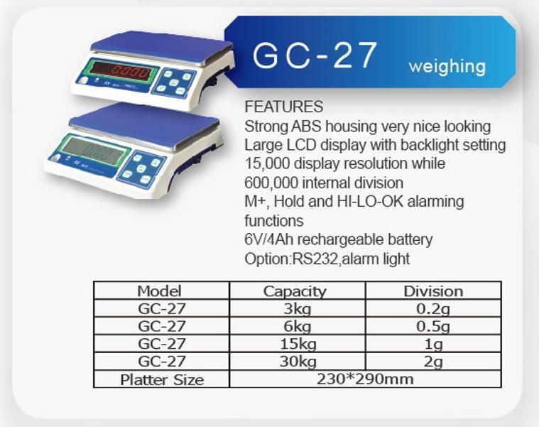 Economic Type Weighing Scale Large LCD Display
