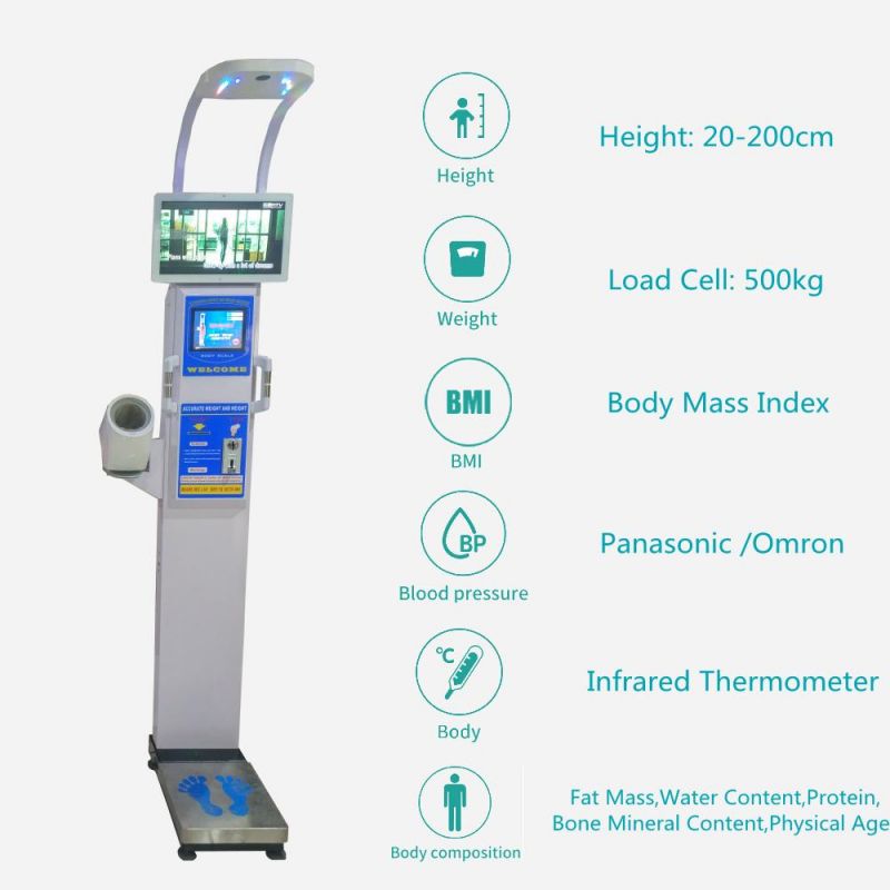 Digital Human Body Height and Weight Machine with Fat Measurement for Hospital