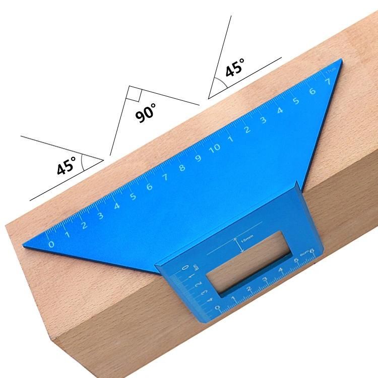 Woodworking Multi-Function Angle Ruler Aluminum Alloy T-Shaped Scribing Planer 45-Degree Scribing Ruler Right-Angle Guide Ruler