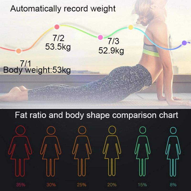 Bl-8001 Body Scale BMI Fat Measure House Hold Bathroom Scale