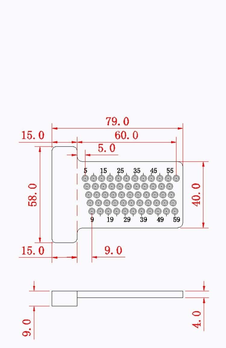 T60 Woodworking Scribing Ruler Hole Ruler Aluminum Alloy T-Shaped Ruler Woodworking Scribing Device Mini Scribing Device