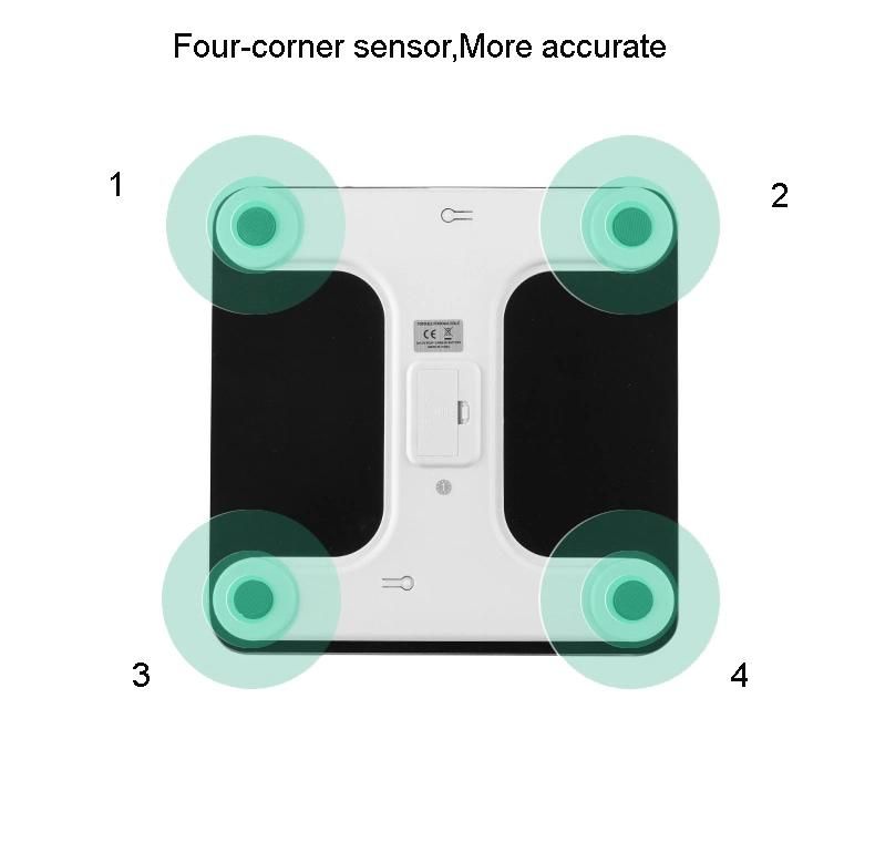 Smart 180kg Measuring Function Personal Bathroom Digital Bluetooth Body Fat Scale with Backlight