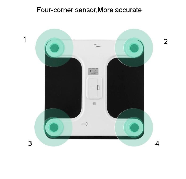 Smart 180kg Measuring Function Personal Bathroom Digital Bluetooth Body Fat Scale with Backlight