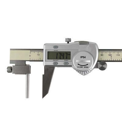 Digital Tube Thickness Caliper Stainless Steel Metal Case