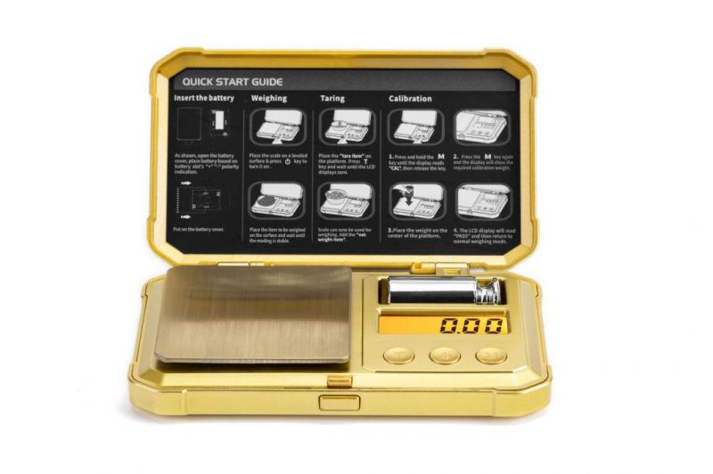 0.001g/0.1g Golden Mini Weight Weighting Balance Digital Scale Pocket Jewelry Scale Portable Electronic Scales