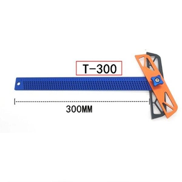 Woodworking Line Ruler Hole Ruler Angle Ruler Multifunctional Ruler T-300 Woodworking Tool 300mm