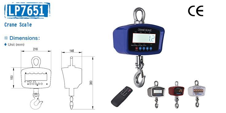 Waterproof Structure Stainless Steel Digital Weighing Hanging Hook Scale 100kg 200kg 300kg