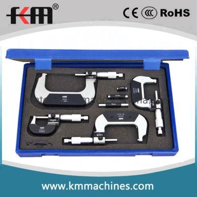 0-100mmx0.01mm 4PCS Set Outside Micrometer with Counter