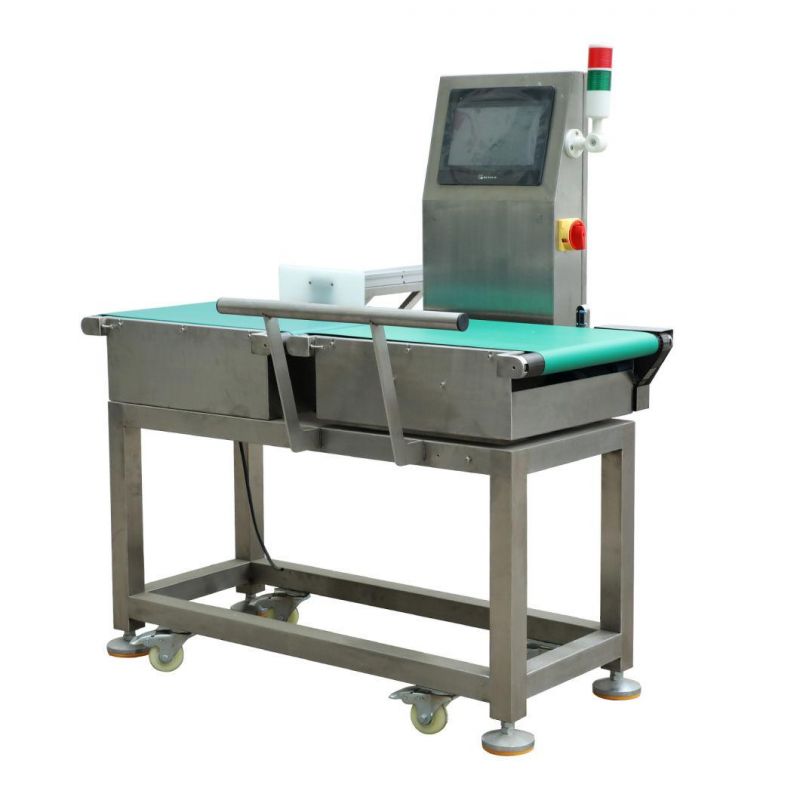Juzheng 70kg Heavy Pusher Rejecter Checkweigher Machine for Big Cartons Bags Boxes