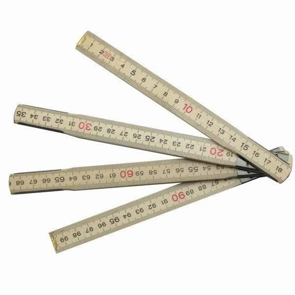 1 Meter 6 Folds Birch Wood Folding Ruler Mte4012