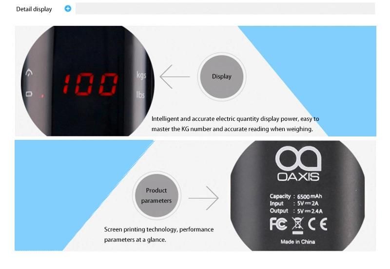 USB Weighing Scales with LED Light and Rechargeable Power Bank