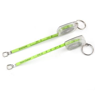 Square Key Holder Retractable Steel Mini Measuring Tape 200cm, 80inch