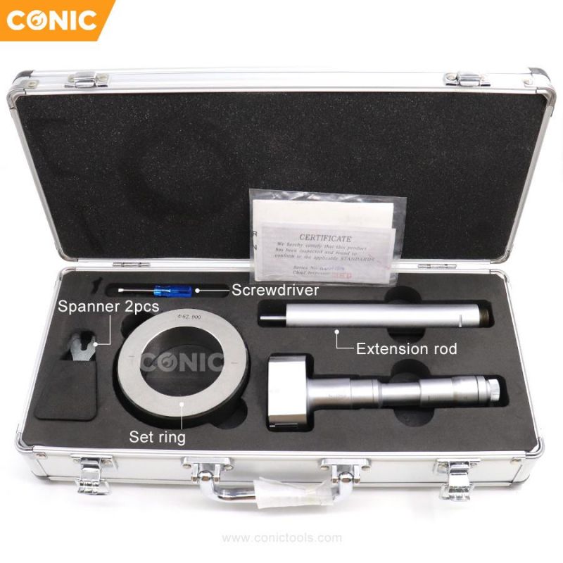 Three Point Inside Micrometer 62-75mm with Aluminum Case