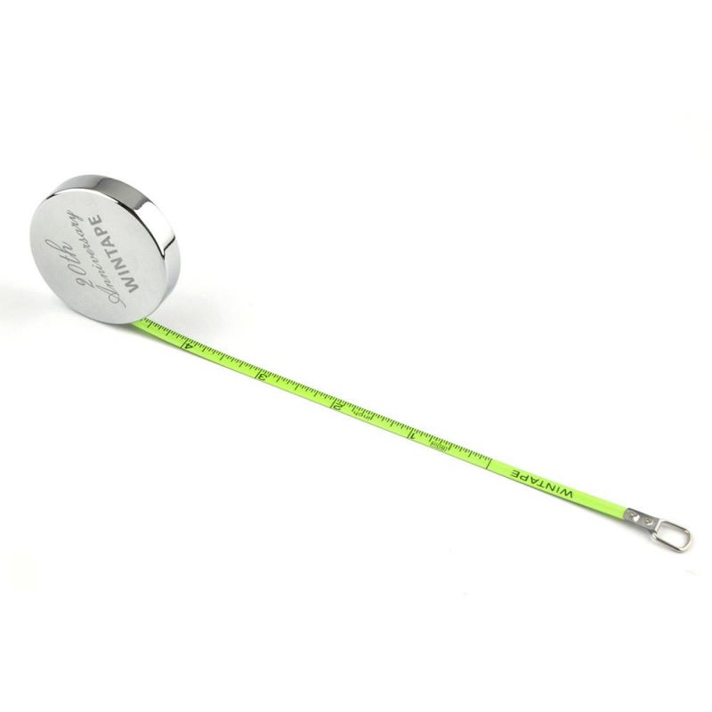 2m Zinc Metal Case Steel Tape Measure Nylon Coated Green Glad