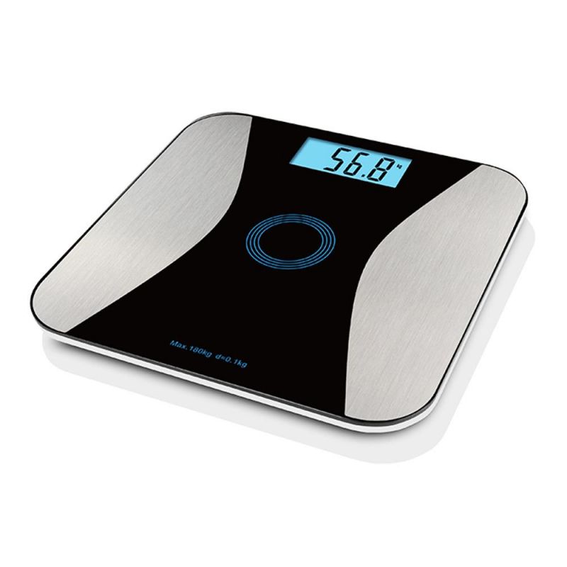 Smart Weighing Scale with Body Fat Calories Measurement Tempered Glass Scale