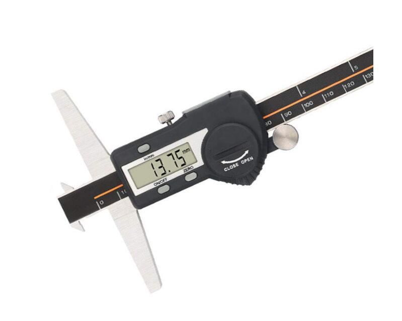 Digital Double Hook Caliper Electronic Depth Gauge Inch/Metric Stainless Steel IP54 Waterproof with USB Port 200mm/7.87in Range 0.01mm/0.0005inch Resolution