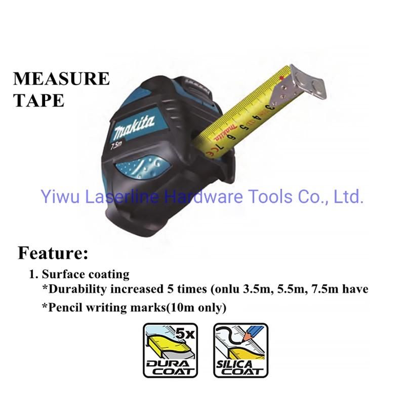 Original Makita Easy Take Tape Measure Multifunction Stainless Steel Waterproof Rust-Proof Shatter-Resistant Wear-Sisiting High-Precision Japanese Tape Measure