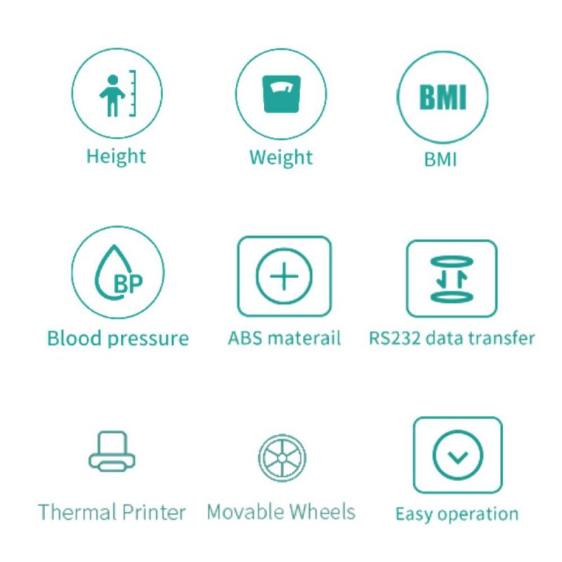 Digital Coin Operated Height Weight Blood Pressure and Heart Rate Measuring Machine in Hospital