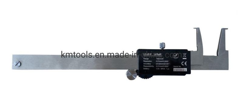 0-150mm/0-6′′ Inside Groove Digital Caliper with 0.01mm/0.0005′′ Resolution Measuring Tool