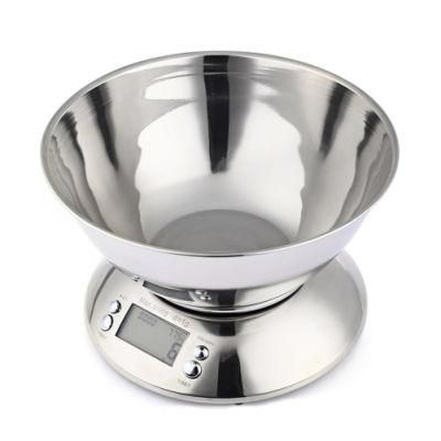 Digital LCD Electronic Weighing Food Scale for Kitchen with Bowl