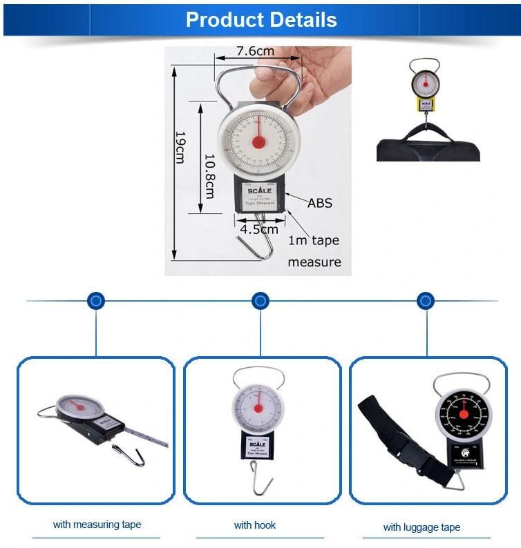 Cheapest Travel Luggage Weight Precision 22kg Spring Scale