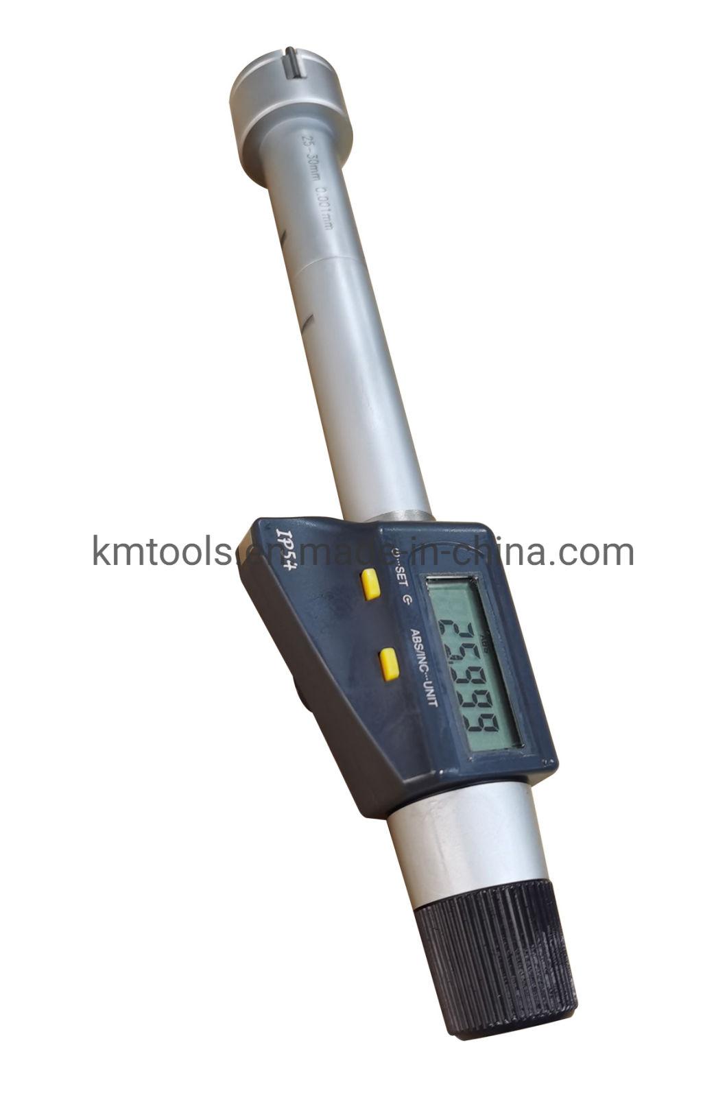 25-30mm Digital Three Point Internal Micrometer with IP54 Protection Degree