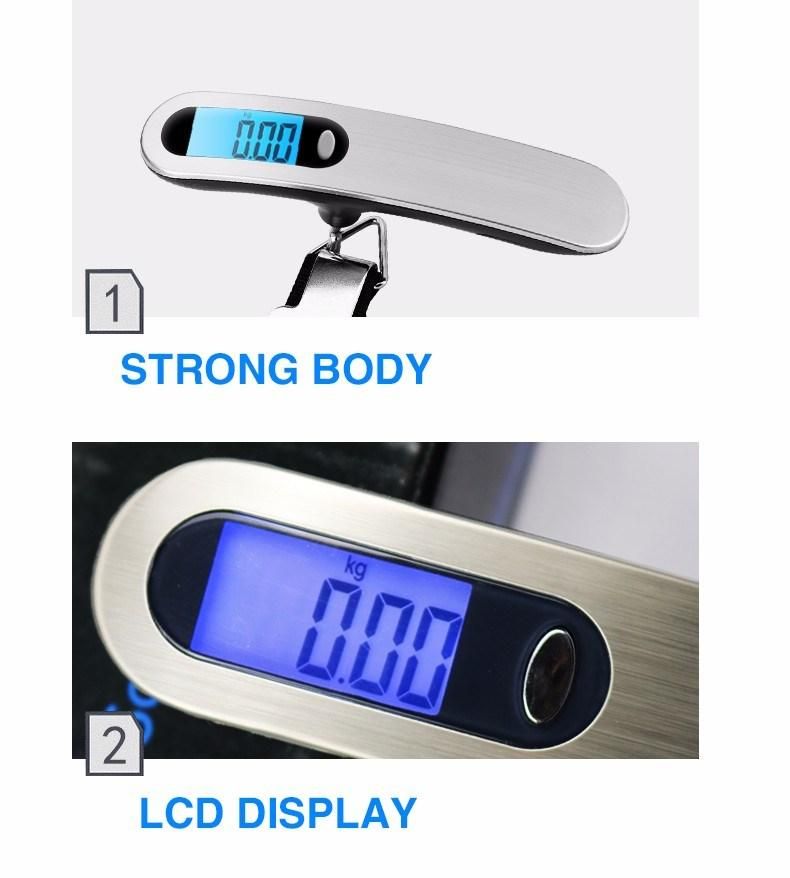 50kg Digital Travel Weight Electronic Luggage Scale Digital Hanging Luggage Scale