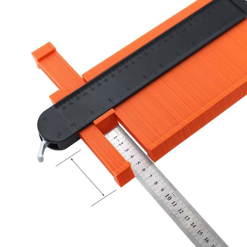 5 Inch/10 Inch Set Widening Self-Locking Contour Gauge Radian Ruler Copying Gauge Extractor Six-Fold Ruler with Tool Kit