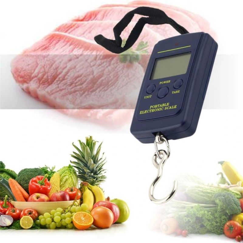 40kg 10g Mini Steelyard Stainless Steel Portable High Precision Hanging Luggage Weighing Electronic Scale