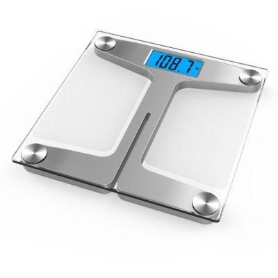 Bathroom Scale with Blue Backlight and LCD Display