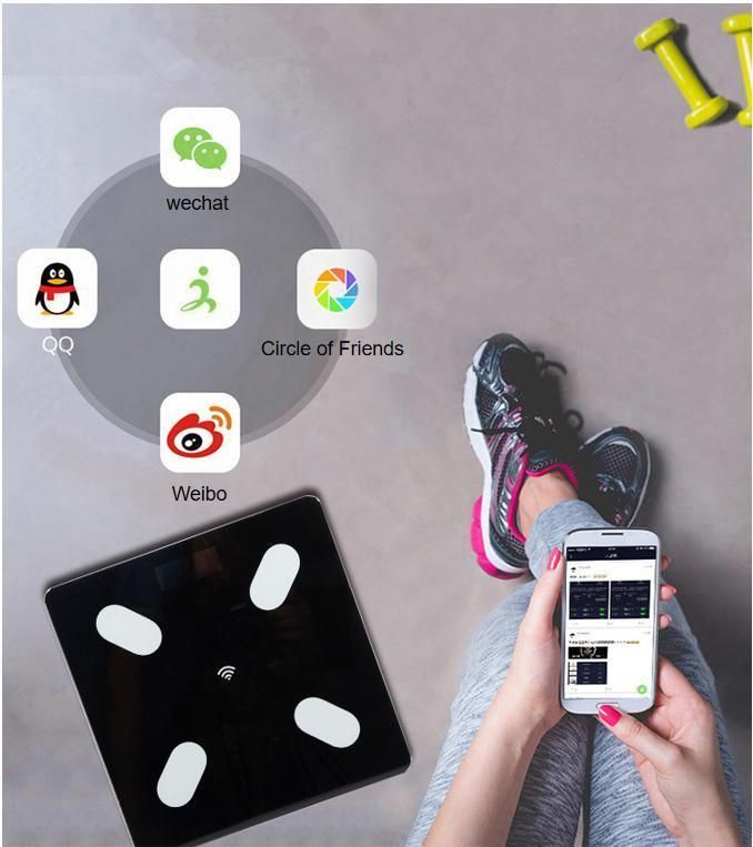 180kgs Body Fat Scale with APP Bluetooth Simei Brand for Bathroom