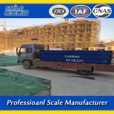 Digital Scs-100t Weighbridge Scales with a Steel Platform on Surface Foundation