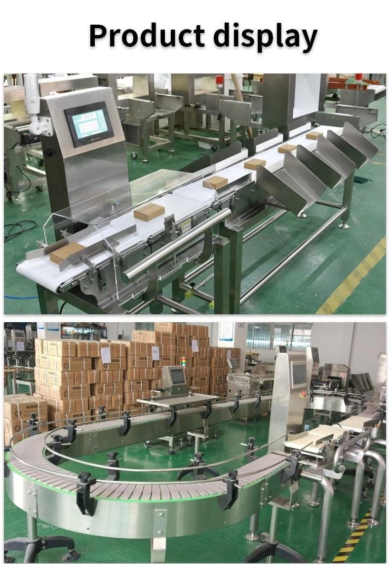 Automatic Weight Scale Weight Sorting Machine for Seafood Convey Belt Check Weigher for Packaging Line Weight Grading for Meat